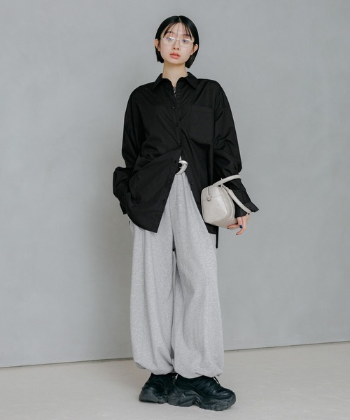 PAGEBOY（ページボーイ）の「ソデプリーツ２ＷＡＹシャツ（シャツ/ブラウス・レディース・オフホワイト/ブラック・FREE）」の11枚目の写真