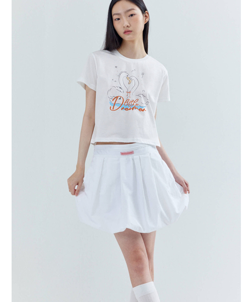 OPENING SUNSHINE(オープニングサンシャイン)の「ピンタックバルーンミニスカートホワイト(スカート・レディース・その他・SMALL/MEDIUM)」の3枚目の写真