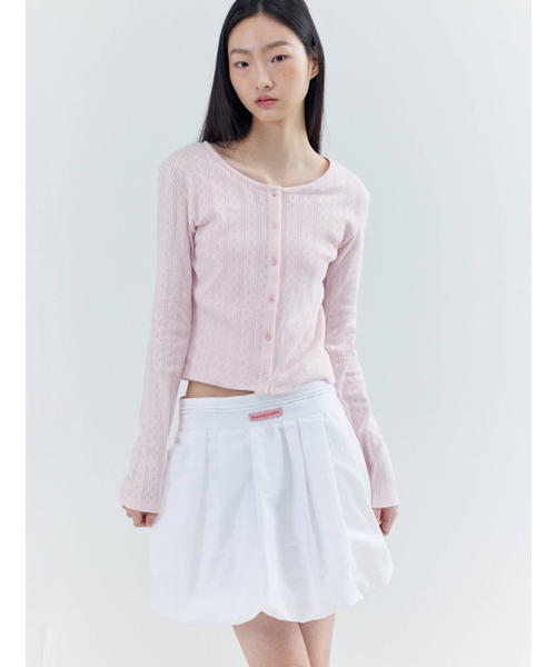 OPENING SUNSHINE(オープニングサンシャイン)の「ピンタックバルーンミニスカートホワイト(スカート・レディース・その他・SMALL/MEDIUM)」の4枚目の写真