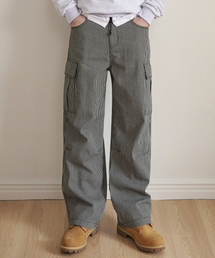 ESN（イーエスエヌ）の「コンストライプカーゴパンツ_ブラック（デニムパンツ）」