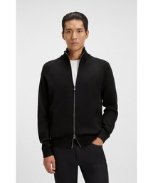 ジップアップ」に該当するメンズのニット/セーター（ブラック/黒色系