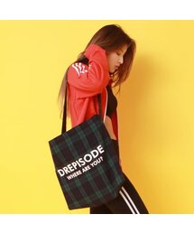 DREPISODE（ドレピソード）の「DQCロゴフランネルチェッククロスバッグDL18-GR（メッセンジャーバッグ）」