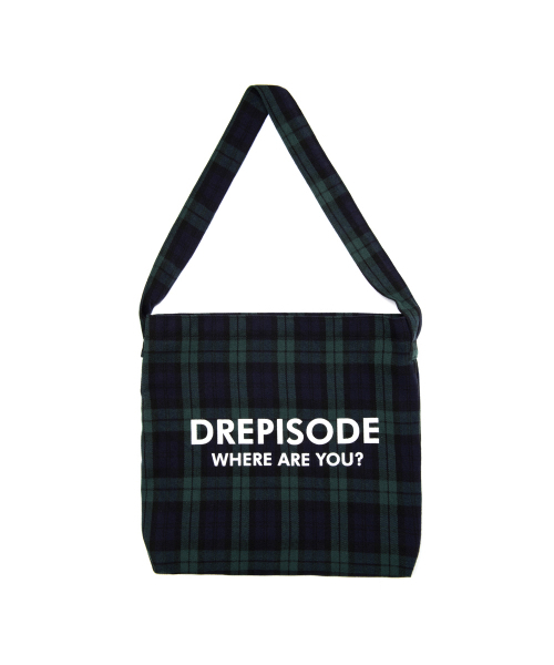 DREPISODE(ドレピソード)の「DQCロゴフランネルチェッククロスバッグDL18-GR(メッセンジャーバッグ・レディース・その他・FREE)」の3枚目の写真