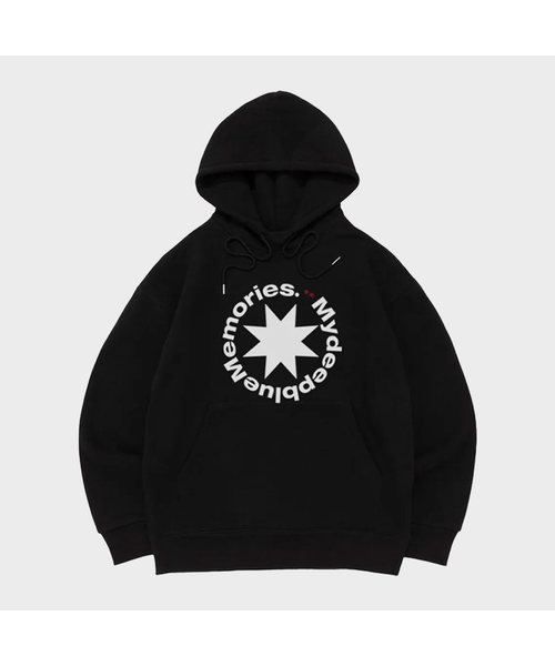 mydeepbluememories（マイディープブルーメモリーズ）の「MM ROUND LOGO HOODIE(BLACK)（パーカー・レディース・ブラック/ダークブラック・FREE）」の2枚目の写真