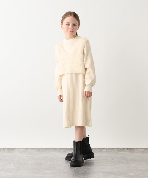 GLOBAL WORK(グローバルワーク)の「トクトク2setワンピース*ビスチェ/617672(ワンピース・キッズ・グレー系その他/ホワイト・140cm/130cm/160cm/150cm)」の4枚目の写真