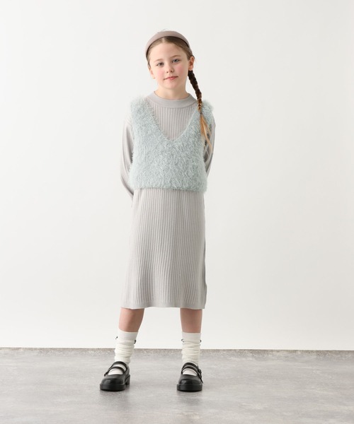 GLOBAL WORK(グローバルワーク)の「トクトク2setワンピース*ビスチェ/617672(ワンピース・キッズ・グレー系その他/ホワイト・140cm/130cm/160cm/150cm)」の9枚目の写真