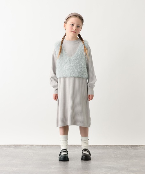 GLOBAL WORK(グローバルワーク)の「トクトク2setワンピース*ビスチェ/617672(ワンピース・キッズ・グレー系その他/ホワイト・140cm/130cm/160cm/150cm)」の10枚目の写真