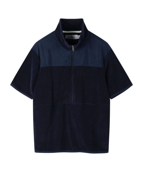 YOUNEEDGARMENTS(ユーニーズガーメンツ)の「ミリタリーテリー ハーフジップ (ネイビー)(ポロシャツ・メンズ・その他・40/38)」の2枚目の写真