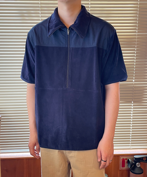 YOUNEEDGARMENTS(ユーニーズガーメンツ)の「ミリタリーテリー ハーフジップ (ネイビー)(ポロシャツ・メンズ・その他・40/38)」の4枚目の写真