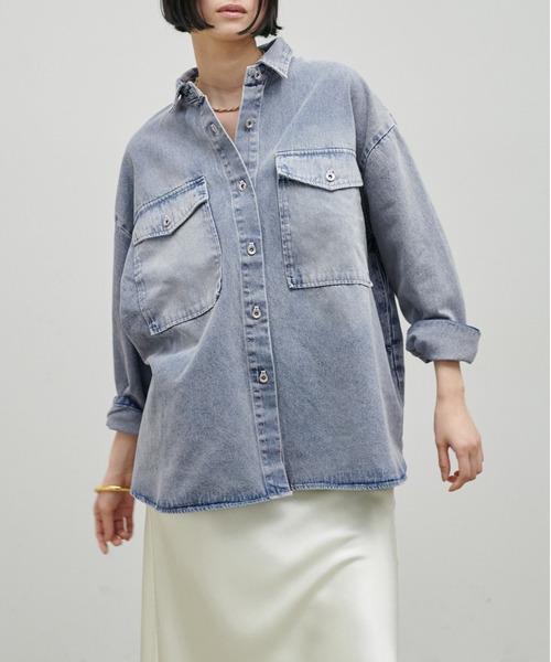 LARUTA（ラルータ）の「【LARUTA】デニムオーバーシャツ（シャツ/ブラウス・レディース・ブラック系その他/ブルー系その他・FREE）」の19枚目の写真