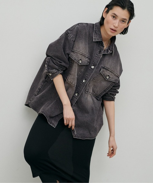 LARUTA（ラルータ）の「【LARUTA】デニムオーバーシャツ（シャツ/ブラウス・レディース・ブラック系その他/ブルー系その他・FREE）」の21枚目の写真