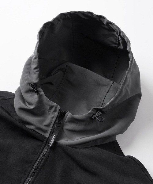 GERRY(ジェリー)の「【70】【GERRY/ジェリー】ワンポイントロゴ刺繍 バイカラー マウンテンパーカー/フードジャケット/ドローコード(マウンテンパーカー・メンズ・グレイッシュベージュ/チャコールグレー/ブラック/カーキ・M/L/XL)」の6枚目の写真