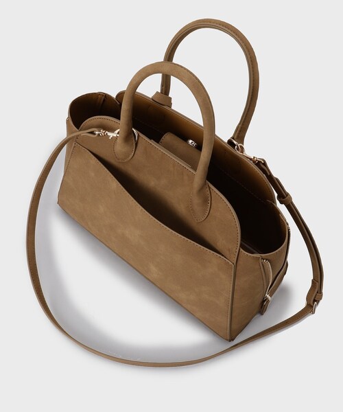 UNTITLED（アンタイトル）の「スエード調ZIPトート（トートバッグ・レディース・キャメル/ライトベージュ・99）」の14枚目の写真