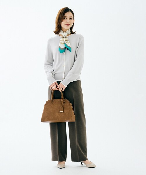 UNTITLED（アンタイトル）の「スエード調ZIPトート（トートバッグ・レディース・キャメル/ライトベージュ・99）」の5枚目の写真