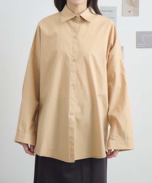 RU.TI.LE(ルチル)の「【RU.TI.LE】オーバーカラーシャツ(シャツ/ブラウス・レディース・ラベンダー/ホワイト/ベージュ・MEDIUM)」の2枚目の写真