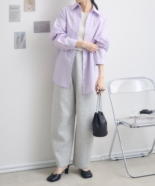 RU.TI.LE(ルチル)の「【RU.TI.LE】オーバーカラーシャツ(シャツ/ブラウス・レディース・ラベンダー/ホワイト/ベージュ・MEDIUM)」の16枚目の写真