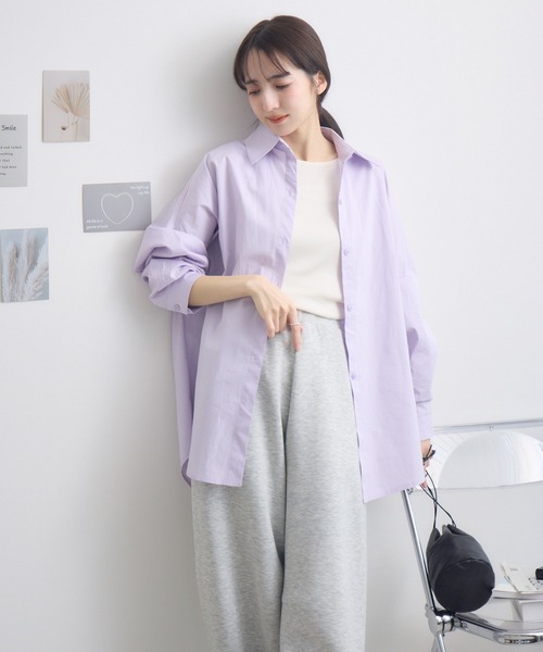 RU.TI.LE(ルチル)の「【RU.TI.LE】オーバーカラーシャツ(シャツ/ブラウス・レディース・ラベンダー/ホワイト/ベージュ・MEDIUM)」の19枚目の写真