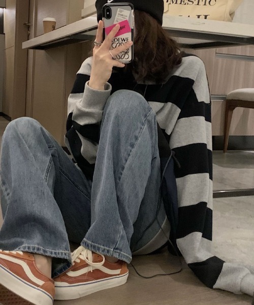 SallyLunn(サリーラン)の「モノトーンボーダートップス(Tシャツ/カットソー・レディース・スミクロ・MEDIUM/LARGE/X-LARGE)」の3枚目の写真