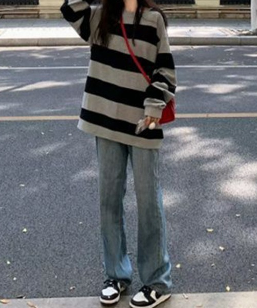 SallyLunn(サリーラン)の「モノトーンボーダートップス(Tシャツ/カットソー・レディース・スミクロ・MEDIUM/LARGE/X-LARGE)」の6枚目の写真