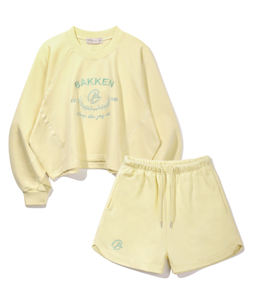 BAKKEN(バッケン)の「シグネチャーロゴ スウェットセットアップ BK4998_2998_イエロー(スウェット・レディース・イエロー・FREE)」の2枚目の写真