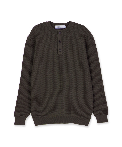 MAKEITTO(メイキット)の「デイリービスコースヘンリーネックニット_グレー(ニット/セーター・メンズ・その他・XX-LARGE/X-LARGE/LARGE/MEDIUM)」の1枚目の写真