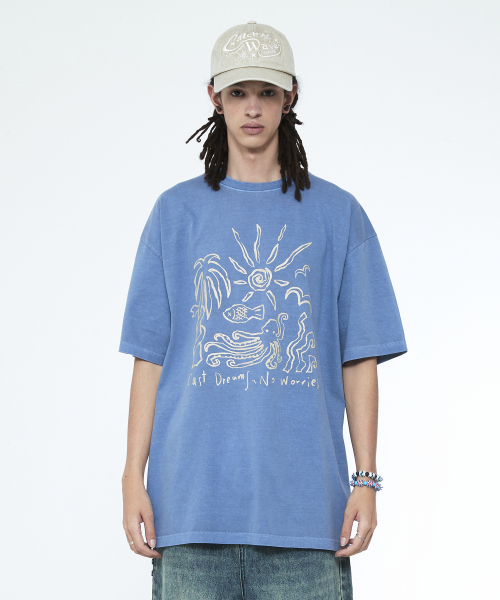 SSERPE(セルぺ)の「キャストドリームノーウォリスピグメント半袖ライトブルー(Tシャツ/カットソー・レディース・その他・MEDIUM/LARGE)」の2枚目の写真