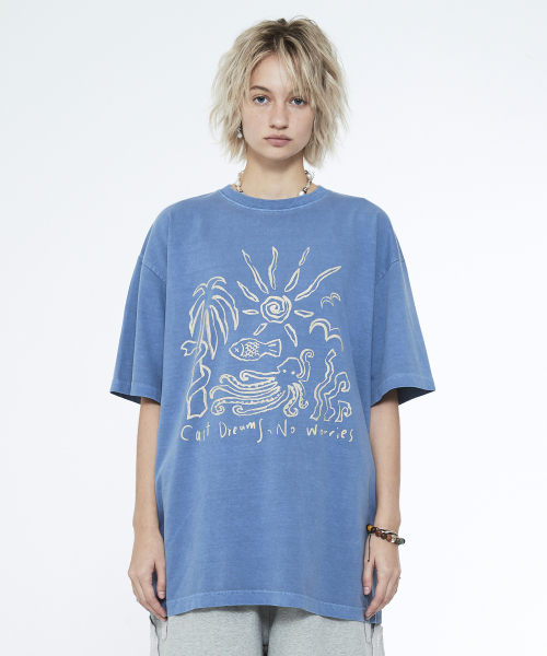 SSERPE(セルぺ)の「キャストドリームノーウォリスピグメント半袖ライトブルー(Tシャツ/カットソー・レディース・その他・MEDIUM/LARGE)」の3枚目の写真