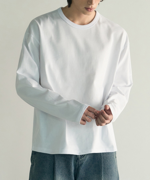 ROTEMBER（ローテンバー）の「レイヤードクロップ長袖Tシャツ[ホワイト]（Tシャツ/カットソー・メンズ・その他・MEDIUM/LARGE/X-LARGE）」の2枚目の写真