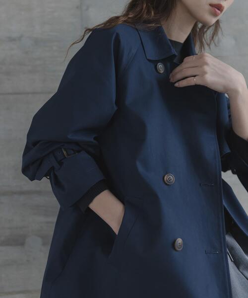 URBAN RESEARCH Sonny Label（アーバンリサーチサニーレーベル）の「撥水ショートトレンチコート（トレンチコート・レディース・ネイビー/ベージュ・38/36）」の21枚目の写真