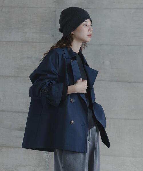 URBAN RESEARCH Sonny Label（アーバンリサーチサニーレーベル）の「撥水ショートトレンチコート（トレンチコート・レディース・ネイビー/ベージュ・38/36）」の19枚目の写真