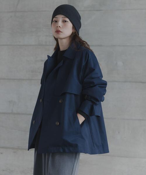 URBAN RESEARCH Sonny Label（アーバンリサーチサニーレーベル）の「撥水ショートトレンチコート（トレンチコート・レディース・ネイビー/ベージュ・38/36）」の17枚目の写真