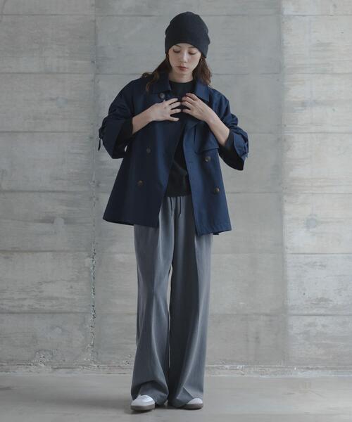 URBAN RESEARCH Sonny Label（アーバンリサーチサニーレーベル）の「撥水ショートトレンチコート（トレンチコート・レディース・ネイビー/ベージュ・38/36）」の16枚目の写真