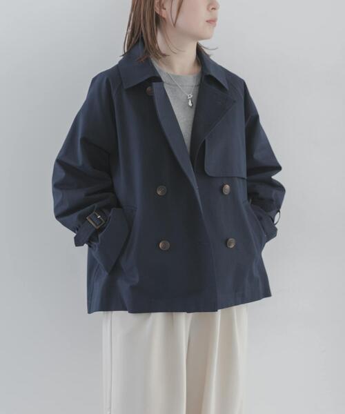 URBAN RESEARCH Sonny Label（アーバンリサーチサニーレーベル）の「撥水ショートトレンチコート（トレンチコート・レディース・ネイビー/ベージュ・38/36）」の13枚目の写真
