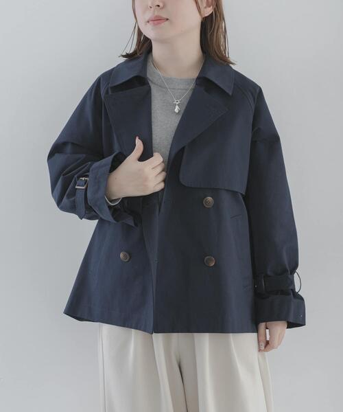 URBAN RESEARCH Sonny Label（アーバンリサーチサニーレーベル）の「撥水ショートトレンチコート（トレンチコート・レディース・ネイビー/ベージュ・38/36）」の11枚目の写真