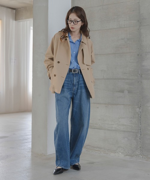 URBAN RESEARCH Sonny Label（アーバンリサーチサニーレーベル）の「撥水ショートトレンチコート（トレンチコート・レディース・ネイビー/ベージュ・38/36）」の7枚目の写真