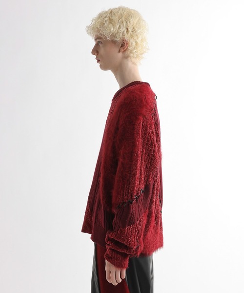 HARE(ハレ)の「TSUNAGARIニットプルオーバー(HARE)(ニット/セーター・メンズ・ボルドー/ブラック・FREE)」の15枚目の写真