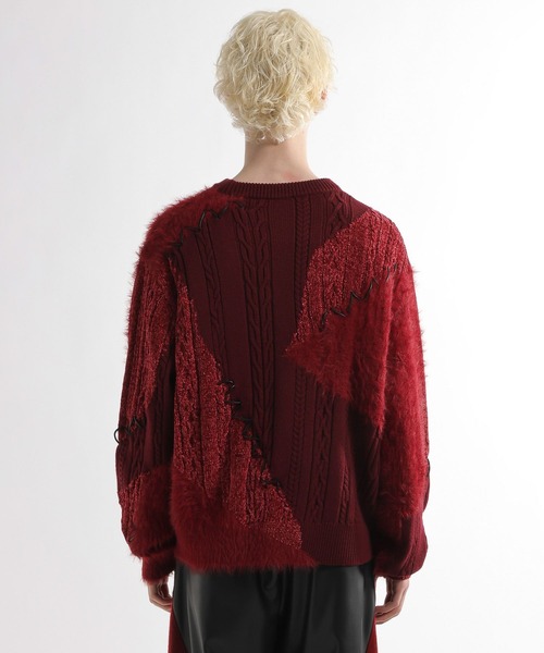 HARE(ハレ)の「TSUNAGARIニットプルオーバー(HARE)(ニット/セーター・メンズ・ボルドー/ブラック・FREE)」の16枚目の写真