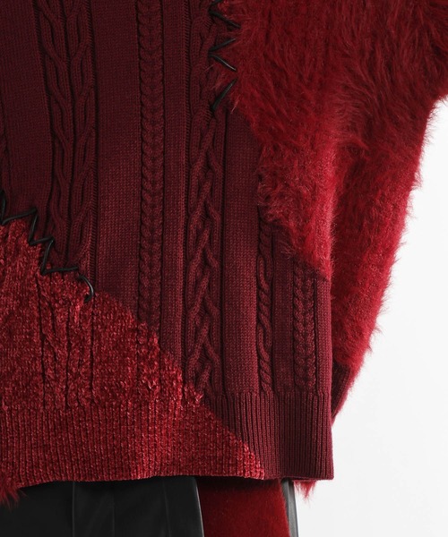 HARE(ハレ)の「TSUNAGARIニットプルオーバー(HARE)(ニット/セーター・メンズ・ボルドー/ブラック・FREE)」の20枚目の写真