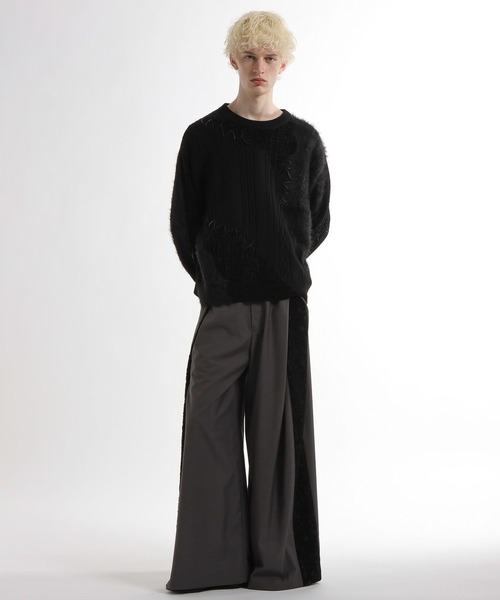 HARE(ハレ)の「TSUNAGARIニットプルオーバー(HARE)(ニット/セーター・メンズ・ボルドー/ブラック・FREE)」の3枚目の写真