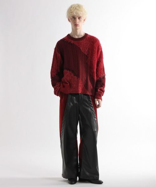 HARE(ハレ)の「TSUNAGARIニットプルオーバー(HARE)(ニット/セーター・メンズ・ボルドー/ブラック・FREE)」の5枚目の写真