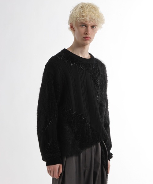 HARE(ハレ)の「TSUNAGARIニットプルオーバー(HARE)(ニット/セーター・メンズ・ボルドー/ブラック・FREE)」の9枚目の写真