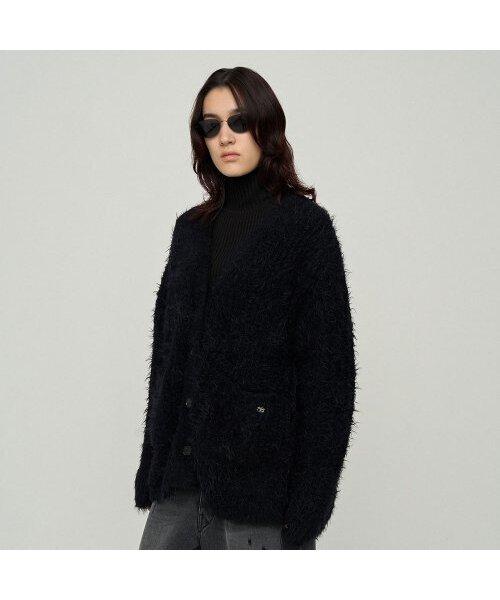 LCDC TM(エルシーディーシーティーエム)の「FUZZY OVERSIZED CARDIGAN(カーディガン/ボレロ・レディース・ブラック・ONE SIZE)」の3枚目の写真