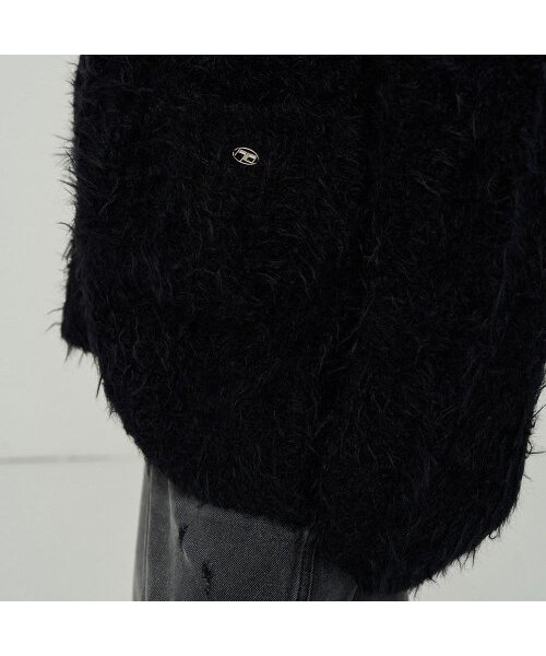 LCDC TM(エルシーディーシーティーエム)の「FUZZY OVERSIZED CARDIGAN(カーディガン/ボレロ・レディース・ブラック・ONE SIZE)」の4枚目の写真