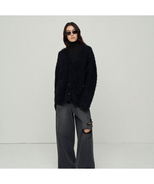 LCDC TM(エルシーディーシーティーエム)の「FUZZY OVERSIZED CARDIGAN(カーディガン/ボレロ・レディース・ブラック・ONE SIZE)」の5枚目の写真