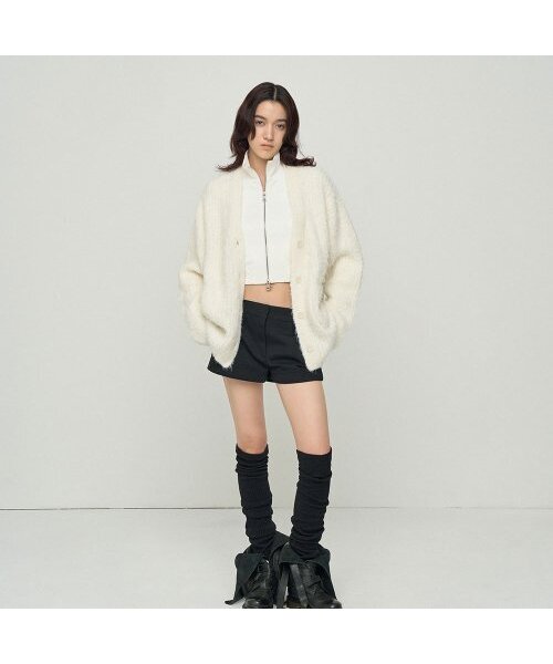 LCDC TM(エルシーディーシーティーエム)の「FUZZY OVERSIZED CARDIGAN(カーディガン/ボレロ・レディース・ブラック・ONE SIZE)」の6枚目の写真