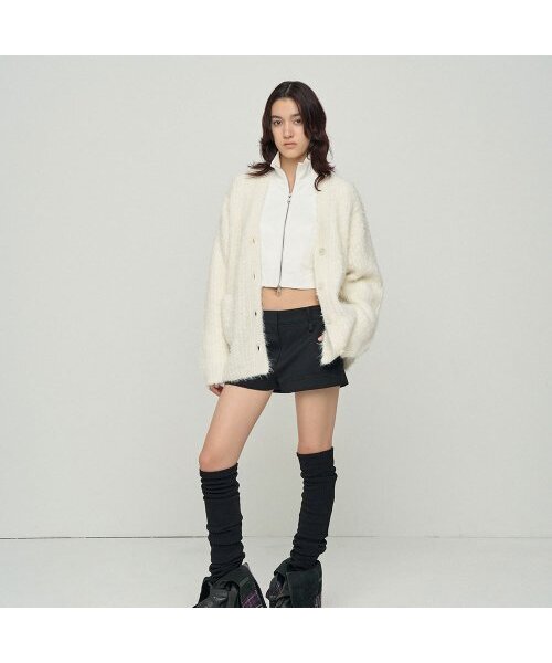 LCDC TM(エルシーディーシーティーエム)の「FUZZY OVERSIZED CARDIGAN(カーディガン/ボレロ・レディース・ブラック・ONE SIZE)」の7枚目の写真