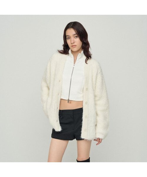 LCDC TM(エルシーディーシーティーエム)の「FUZZY OVERSIZED CARDIGAN(カーディガン/ボレロ・レディース・ブラック・ONE SIZE)」の9枚目の写真