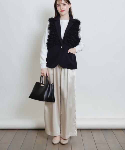 PICCIN(ピッチン)の「ヘミングサテンパンツ(その他パンツ・レディース・シャンパン/ピンク/ブラック・S/M)」の22枚目の写真