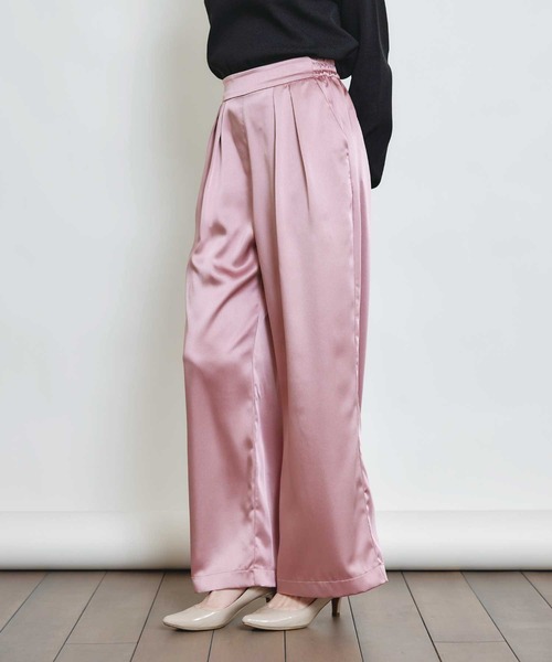 PICCIN(ピッチン)の「ヘミングサテンパンツ(その他パンツ・レディース・シャンパン/ピンク/ブラック・S/M)」の5枚目の写真