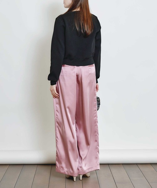 PICCIN(ピッチン)の「ヘミングサテンパンツ(その他パンツ・レディース・シャンパン/ピンク/ブラック・S/M)」の9枚目の写真